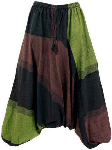 GURU SHOP haremsbyxor, ballongbyxor med mandala, aladinbyxor av bomull, kvinnor, bruna, storlek: 40, kaffe, 40