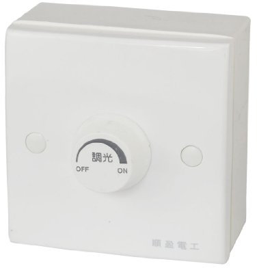 Aexit Wall Mounting Rotatable Knob Dimmer Switch White AC 250V 3A (80e60c3653c960700cbf3e7e684cba9f)