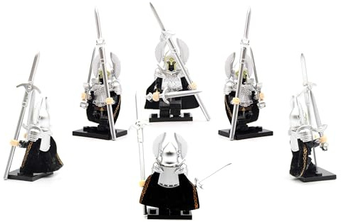 Magma Brick Gondor Brunnenwächter-Figur mit Kriegsausrüstung, die mit dem großen Markenbausbau kompatibel ist