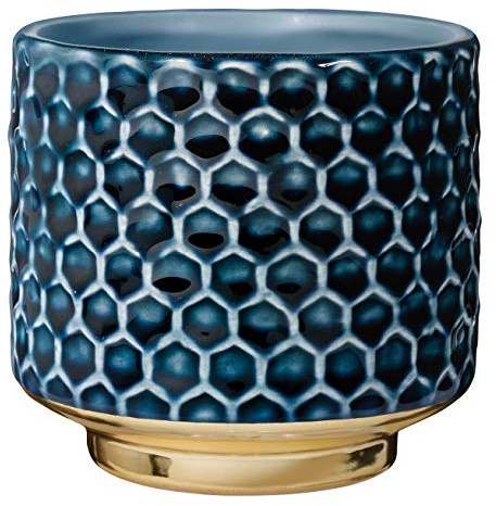 Bloomingville Blumentopf Home - dekorative Blumentöpfe für den Innenbereich, kreativer Retro-Stil S (10 cm Durchmesser), Petrol, Keramik