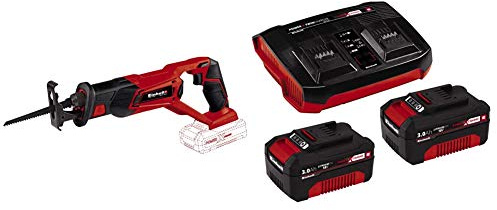 Einhell Te-AP 18 Sega a Gattuccio TE-AP18 Li Solo-famiglia Power X-Change, Rosso + 2X 3,0Ah & Twincharger PXC Starter Kit