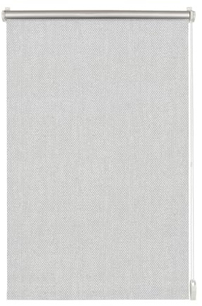 GARDINIA EASYFIX Rollo mit Thermo-Rückseite zum Klemmen oder Kleben, Verdunklungsrollo ohne Bohren, Hitzeschutz, Energiesparend, Grau gepunktet, 75 x 150 cm (BxH)