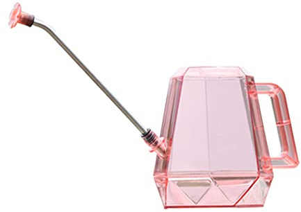 KHBNHJ Arrosoir en plastique rose de 1,2 l avec long bec en acier inoxydable pour intérieur et extérieur