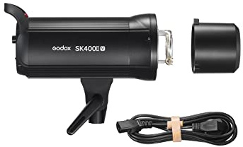 Godox SK400II-V 400Ws Compact Studio Flash Wireless Monolight Strobe Light Photo Lighting 5600K LED Video Lights Fast Recycling Product Portrait Bowens Fit Universal Camera SK400 Kit (Single)