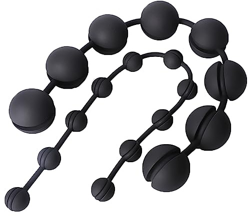 Jomyu Silikon Analkugeln Analplugs Anal Kette Flexible Kombination in Verschiedene zerlegbar Kugeln Anfänger Analsex Buttplug Analdilatator Sexspielzeug für Männer Frauen(4cmΦ Analkugeln) X10