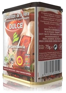 Pimenton Ahumado dulce de la Vera DOP lata 75g La Constancia