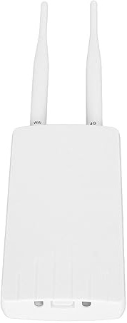 Router WiFi 4G LTE CPE per Esterni, Router WiFi Mobile Impermeabile da 150 Mbps con Doppia Antenna Esterna Ad Alto Guadagno, Router WiFi 4G per L'installazione in Casa, (Spina UE)
