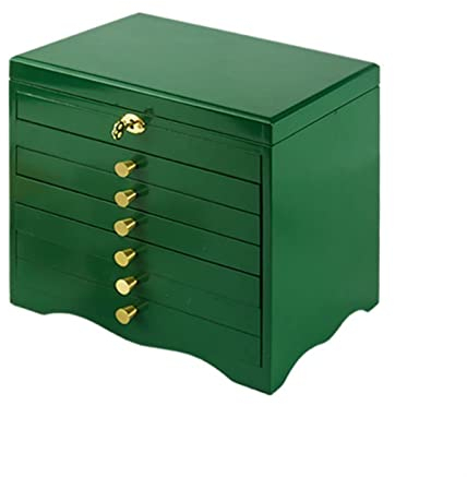 BODHIS Schmuckschatullen, großes Fassungsvermögen, Schmuckaufbewahrungsbox, großer Schmuckschrank mit mehreren Schubladen, Geschenk (1)