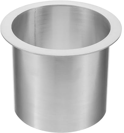 Cabilock Stainless Steel Recessed Trash Bin Lid Round Countertop Trash can Lid for Desktop and Worktop Space-Saving Hidden Cover for Small Kitchen Bin Easy Install Wastebasket Ring