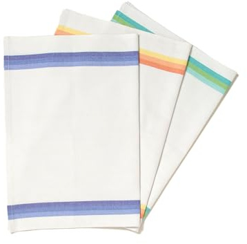 PARAMAISON Strofinaccio Cucina, Confezione da 6 pezzi, 3 Colori Assortiti, 50 x 70 cm, in 100% cotone