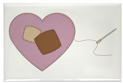 CafePress Heart Pin Cushion Magnets Rectangle Magnet, 3x2 Refrigerator Magnet