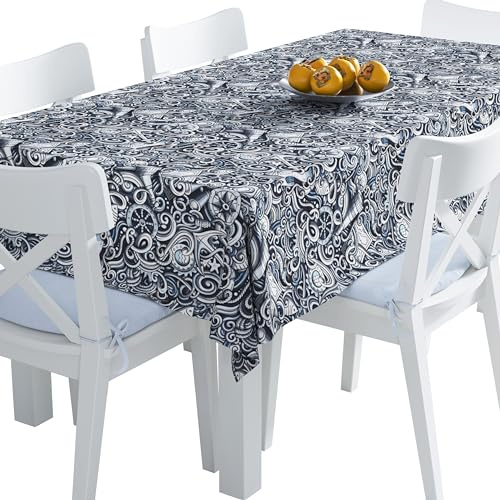 HEKO PANELS Tischdecke abwaschbar, Meer See, 140 x 200 cm | Tischtuch Outdoor, wasserabweisende Gartentischdecke mit Fleckschutz, dekorative Tafeldecke für gedeckte Tische