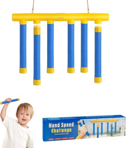 Catching Sticks Reaction Game - 3 Dropping Speeds Hand Speed Challenge Toy, Reaction Training Stick Sensory Toys, Kids Drop Pick up Sticks Game, Hand-Eye Coordination Gift for Adults Kids