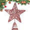 GXFCING Estrella Rojo en la Copa del Árbol, Copa del Árbol de Navidad para el Abeto, Estrella para la Punta del árbol de Navidad, Adornos Navideños para Arbol