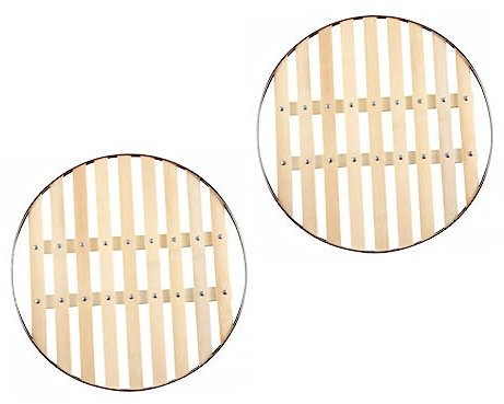 ABBNIA 2pcs Bamboo Steamer Cooling Food Steamer Kitchen Steamer Pad Steamer Liner Reusable Wooden Pallets Natural Steamer Household Steaming Holder Dumpling Stainless