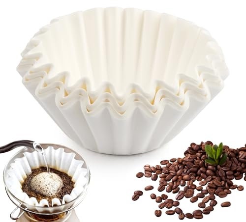 100 Pezzi Filtri Caffe Americano Bianco,60/110 mm Carta da Filtro a Cestello per Caffè,Filtro Caffe Americano,Carta Filtro per Caffè Naturale,Filtro in Carta per Macchina da Caffè per Casa,Caffetteria
