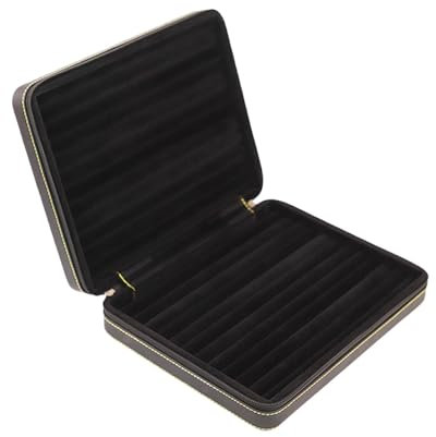 LOVIVER Schmuckaufbewahrungskoffer, Schmucktruhe mit Flockfutter, Ringe, Ohrringe, Präsentationsboxen, Schmucksammelbox für Ohrstecker, Reisen