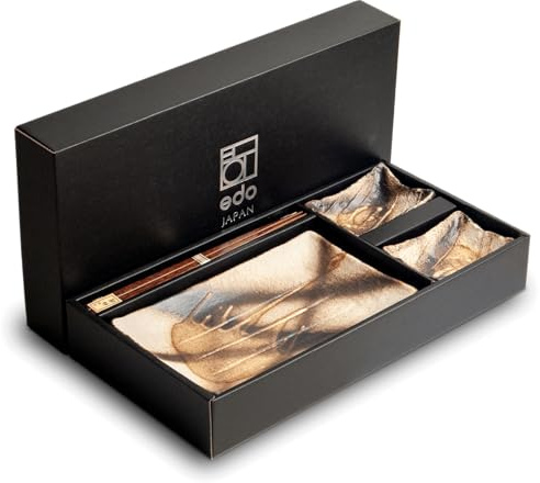 Edo Japan - Mata - Set di stoviglie giapponesi per sushi - 6 pezzi - 2 persone - qualità forte, made in Japan