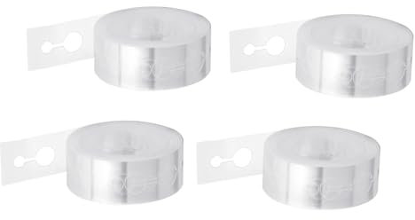 JZK 4 rotoli 5m Nastro per palloncini a doppio foro, striscia di nastro per arco di palloncini, kit di strisce per ghirlande di palloncini, nastro per catene di palloncini, striscia decorativa