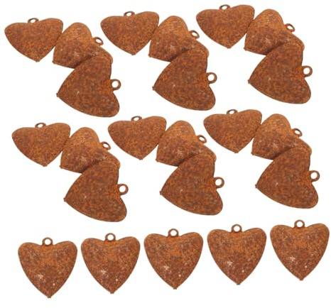 Toyvian 30 Piezas Campanas de Hierro con Acabado Oxidado Campanas Decorativas Forma de Corazón Vintage para Adornos de Navidad Manualidades y Colgantes para Puertas y Coronas Festivas