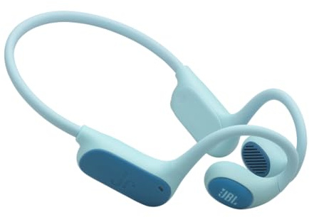 JBL Junior Free Kabellose Open-Ear-Kopfhörer für Kinder, Türkis | Leichtes und Robustes Design, bis zu 10 Std. Akkulaufzeit, Kindersicherung, JBL OpenSound and Safe Sound-Technologie