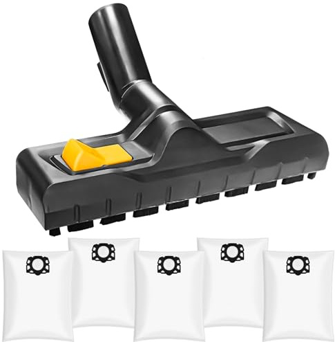 Boquilla de Suelo Para Kärcher WD3, WD4, WD5, WD6, con 5 piezas Bolsas Aspiradora Compatible, para aspiradoras en seco y húmedo Para Karcher WD3 WD5 WD4 WD6 accesorios boquilla