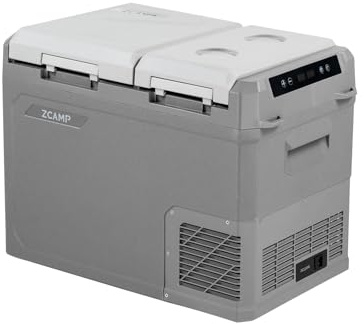 zcamp GES45, 32.2L Compressor Car Refrigerator, Portable Camping Fridge DC 12v/24v Freezer,Grey cool box