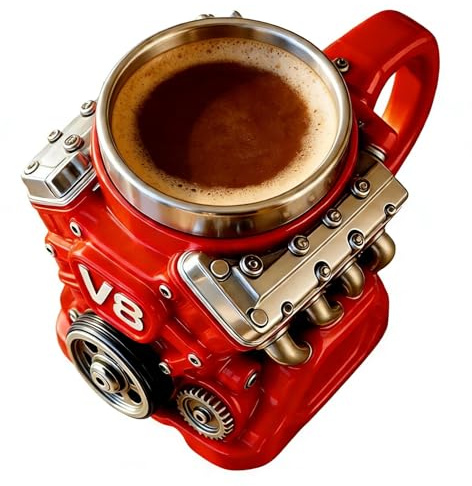 Ofcwoa Motores Taza de café - Taza de diseño realista | Para hombres amantes de los coches como San Valentín y regalo de cumpleaños - Para hombres, marido, entusiastas de los coches, cumpleaños, hogar
