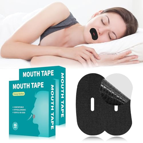Robofun Mouth Tape 92 Piezas, Cinta Bucal para Dormir, Cinta Adhesiva para la boca para Dormir, Desarrolla el Hábito de la Respiración Nasal, Mejore la Calidad del Sueño