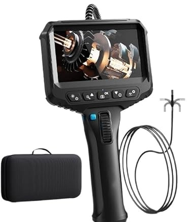 Industrial Endoscope Camera 360 Degree Rotation 4.3 inch Display HD 1080P Inspection Borescope for Car Engine(6.2)