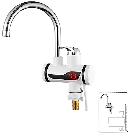 Instant Hot Water Tap, Instant Electric Water Heater Temperature Display Heating Kitchen Hot With LED Faucet(Under Type)