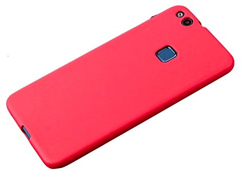 CoverKingz Handyhülle für Huawei P10 Lite - Silikon Handy Hülle P10 Lite - Soft Case - Weiche Smartphone Schutzhülle - Slim Cover - Matt Rot