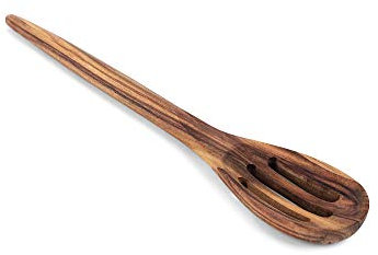 Ironwood Gourmet Wood Cuchara ranurada, Madera de Acacia