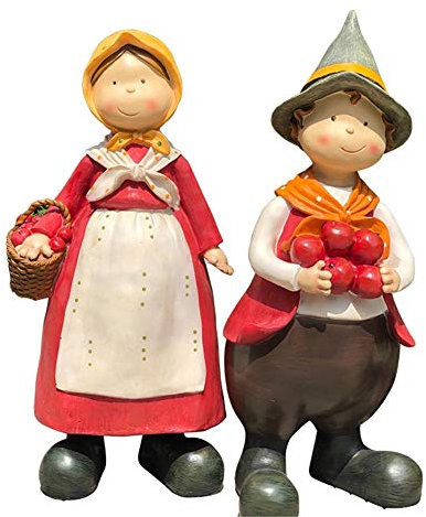 Gartenstatuen Gartenskulptur Charakterskulptur, Große Boden-Decken-Dekorationen Im Freien for Jungen Und Mädchen In Ländlichen Gärten Und Landschaftshöfe (Color : A Boy)