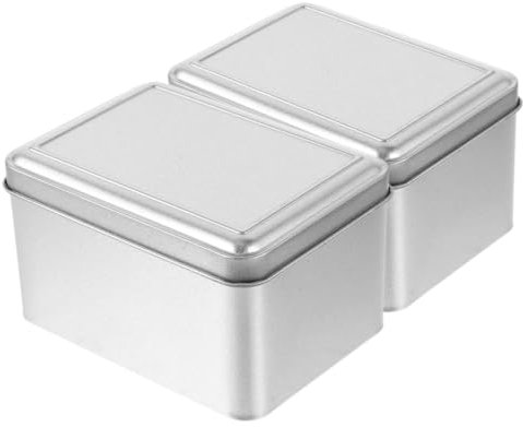 Alipis 2 Piezas Caja De Hojalata Esmerilada Caja De Almacenamiento Metálica Lata De Vela Caja De Lata Tarro De Hojalata Redondo Lata De Bálsamo Labial Bandeja De Almacenamiento Familiar