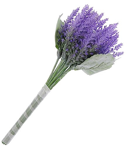Abaodam 1stück Künstlicher Lavendelstrauß Für Hochzeiten Brautjungfern-Arrangements Und Dekoration Simulationsblumen Für Haus Garten Und Besondere Anlässe