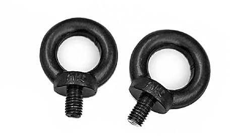 GETREY Hebeösenbolzen,Ankerbolzen, 10 Stück M4 M5 M6 M8 M10 M12 Schwarz 304 Edelstahl-Verlängerungsringschraube O-Ring-Schraube for den Einsatz auf See (Size : M5 10PCS)