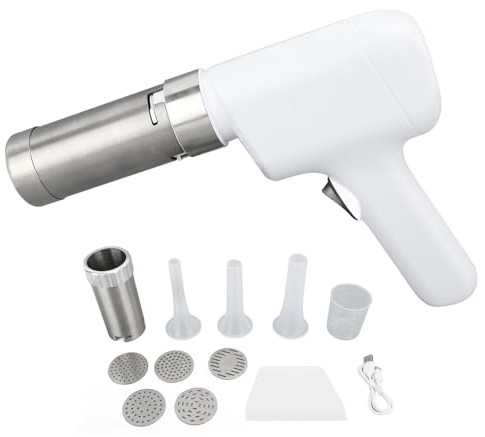 Máquina para Hacer Pasta Eléctrica Inalámbrica, Pasta Fresca Casera Rápida con 5 Discos, Acero Inoxidable, Diseño Compacto para Uso Diario Familiar (WHITE)