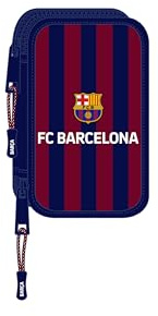 safta F.C. Barcelona - Trousse Scolaire pour Enfant, avec 28 Outils Inclus, Pratique et Polyvalente, 12,5 x 4 x 19,5 cm, Bleu Marine/Grenat, Bleu Marine/Grenat, Estándar, Décontracté