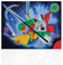 Declea Dipinto su tela Dipinto di blu Tributo d'autore Kandinsky Moderno Canvas Arte Moderna Telaio in Legno - Made in Italy Arredo Casa