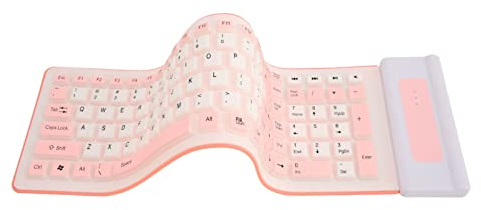 Clavier de Jeu Pliable en Silicone, 107 Touches, étanche à la Poussière, Souple, Pliable, Clavier Silencieux USB sans Fil 2,4 G pour PC, Ordinateur Portable, Ordinateur Portable