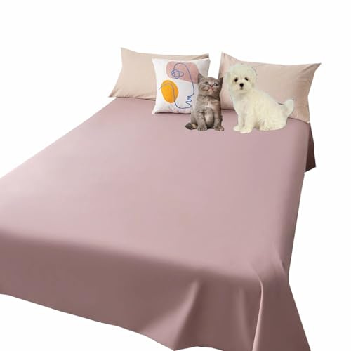 Danchen Waschbare, wasserdichte Hunde- und Katzendecke, weiche Sofa-/Couch-Schutzbezüge, staubdichter Möbelschutz für mittelgroße und große Haustiere (230 x 250 cm, Rosa)