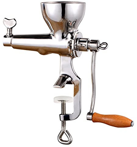 Spremiagrumi Portatile, Spremiagrumi Manuale in Acciaio Inossidabile, con Clip da Tavolo, Strumenti per Spremiagrumi da Cucina per Erba di Grano Spinaci Melograno Mela UVA Frutta V