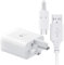 Genuine Samsung Galaxy Fast Adaptive UK Mains Wall Charger & Fast Charging USB-C Cable For Samsung Galaxy A14, A14 5G, A15, A15 5G, A25 5G, S8, S9, S9 Plus, S8 Plus, S10, So+, S10e