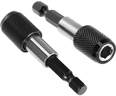 FOYTOKI Barra di Prolunga Magnetica Rapida per Porta Inserti Cacciavite in Acciaio 2 Pezzi 60mm per Conversione Testa Avvitatore e Maggiore Efficienza