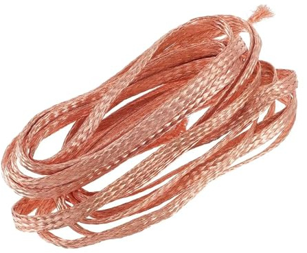 Cavo in filo di acciaio espandibile con guaina intrecciata in rame stagnato da 1/5 m di larghezza, 4-25 mm, for conduzione di potenza, audio, altoparlante, guaina metallica Per Tv, Computer, Pc, Cavo