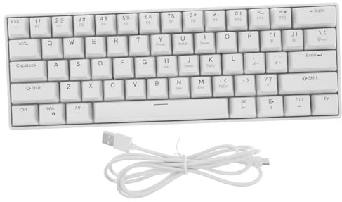 Hemobllo Clavier De Jeu Mécanique Rétroéclairé Blanc pour Pc Et Ordinateur Portable avec Touches DIY Et Conception Ergonomique