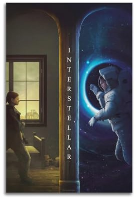 RYTWQRWE Póster de película interestelar estético para decoración de pared, lienzo vintage, póster decorativo para sala de estar, dormitorio, 30 x 45 cm, estilo sin marco