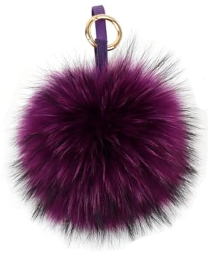 SMTCM Pom Pom Schlüsselanhänger 1 Stück Plüsch Bommel Anhänger Fellball Ornament Fellpompon Taschenanhänger Plüschbälle Fellbommel für Mädchen Damen Handtasche Auto Handy Schlüssel Dekoration