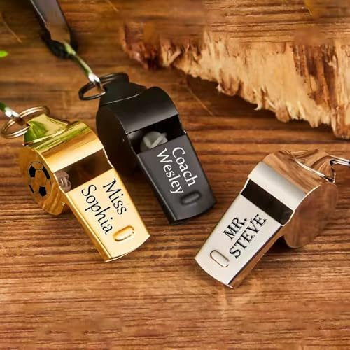 BBGDP Individuell Gestaltete Pfeifen Mit Gravur, Sportpfeife Mit Trageband, Gastgeschenke for Spieler, Personalisiertes Turnier-Souvenir-Set